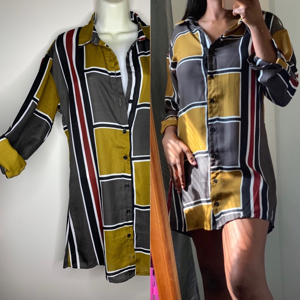 Multi Color Shirt Dress Never Worn